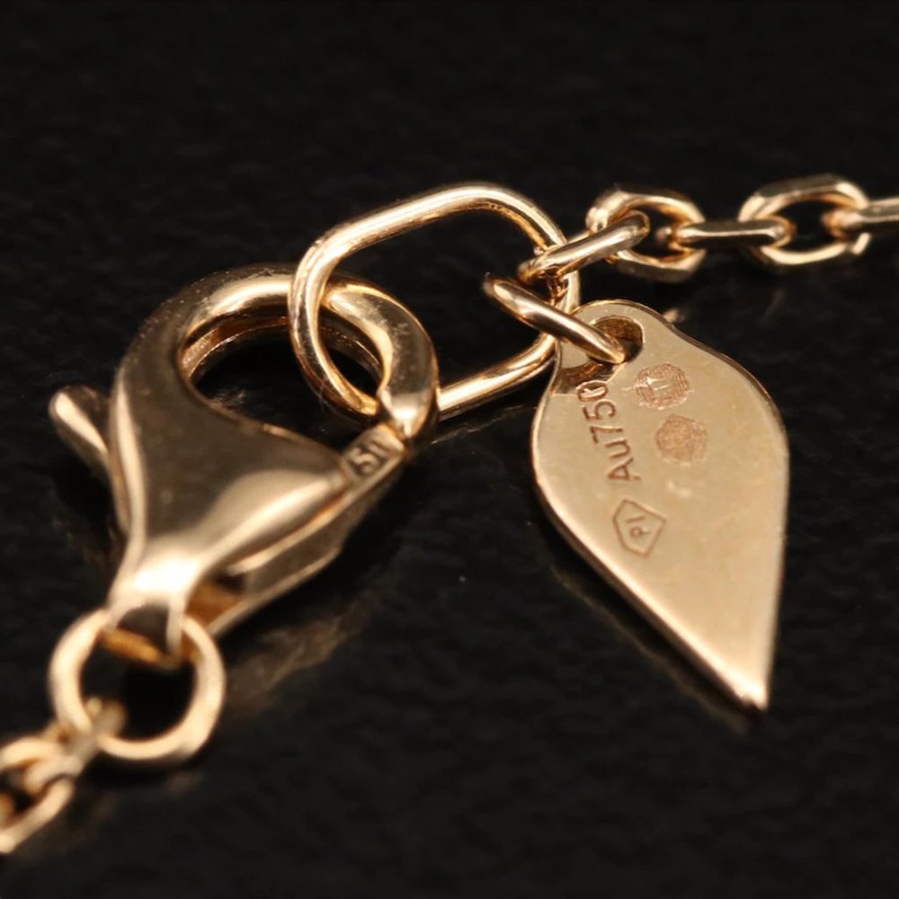 SOLD - Piaget 18k Gold Sunlight Diamond Necklace - Picture 7 of 10